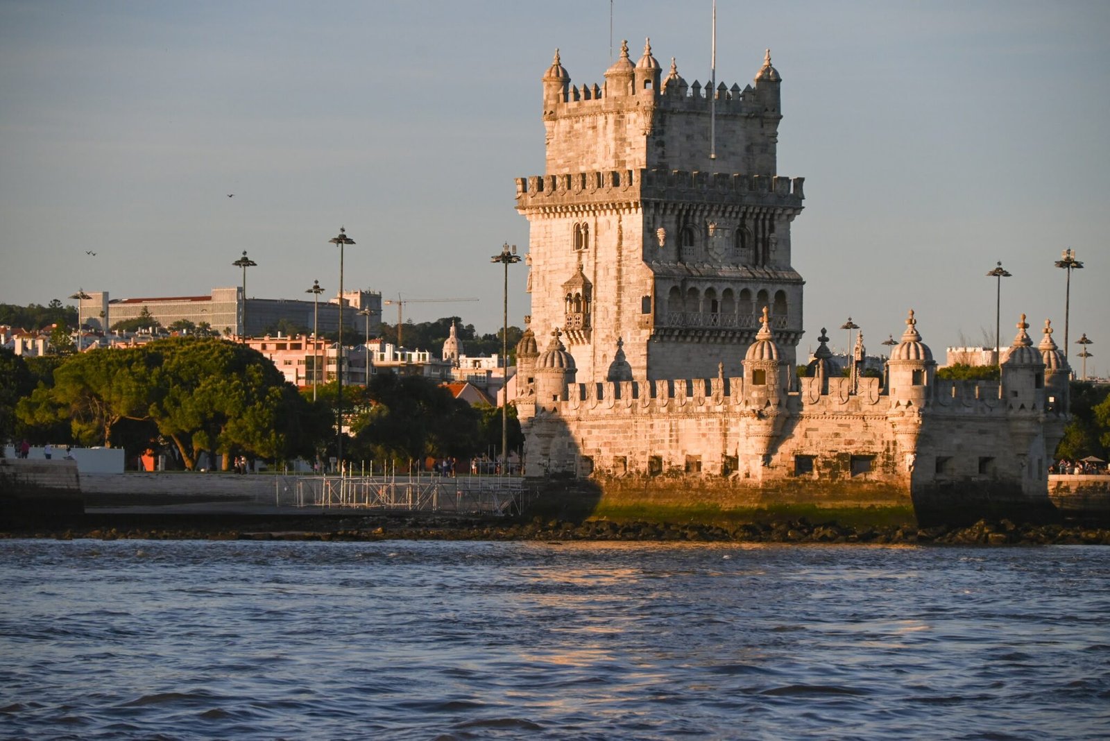 Belém Tower observed during a private boat tour, on the Tagus River