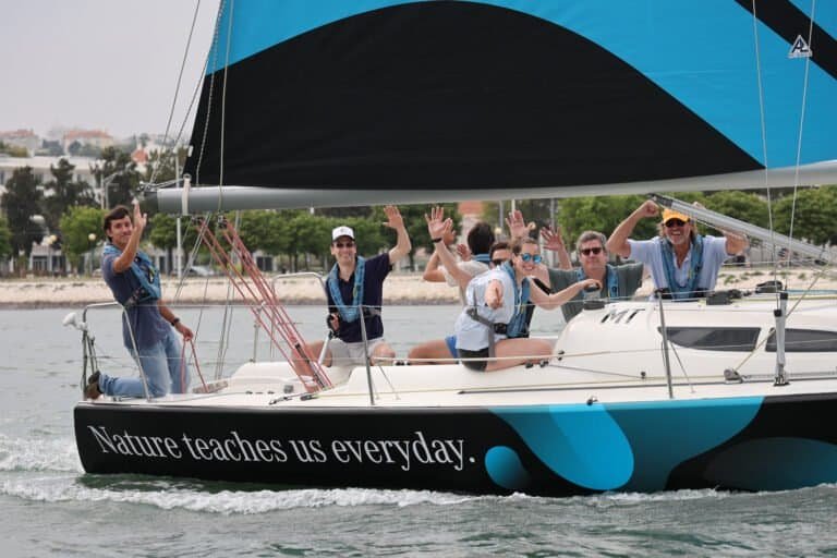 Animação durante uma regata